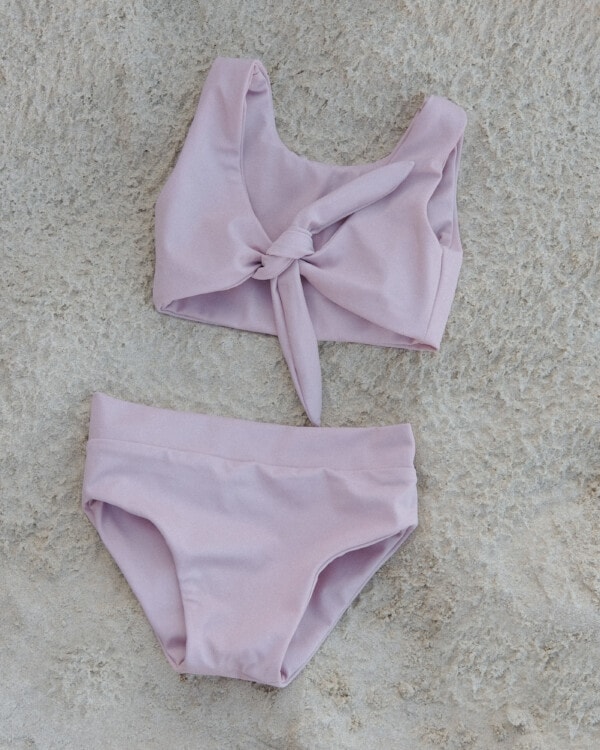 A girl's Arla bikini set in lilac.