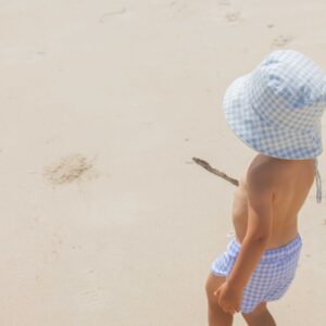Azure and Apricot Gingham - Mesa Trunks