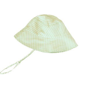 A Retro Wave By Ina - Vali Bucket Hat - Fern Stripe on a white background.